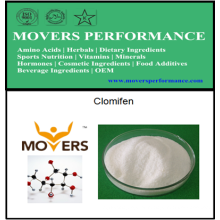 Vendedor quente Alta qualidade Clomifen / Clomiphene 99% CAS No: 50-41-9